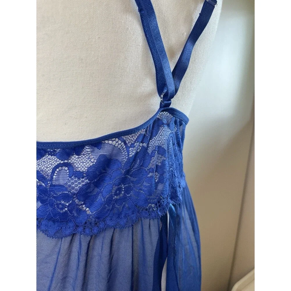 Women’s Babydoll Gown Floral V-Neck Adjustable | XL
